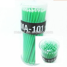 Eyes care 100 Pcs 3 colors Plasitc Dental Disposable Micro Applicator Brush,Eyelash extension Cleaning Tools